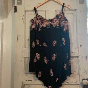 Adorable cold shoulder cinched waistline tunic